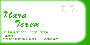 klara terem business card